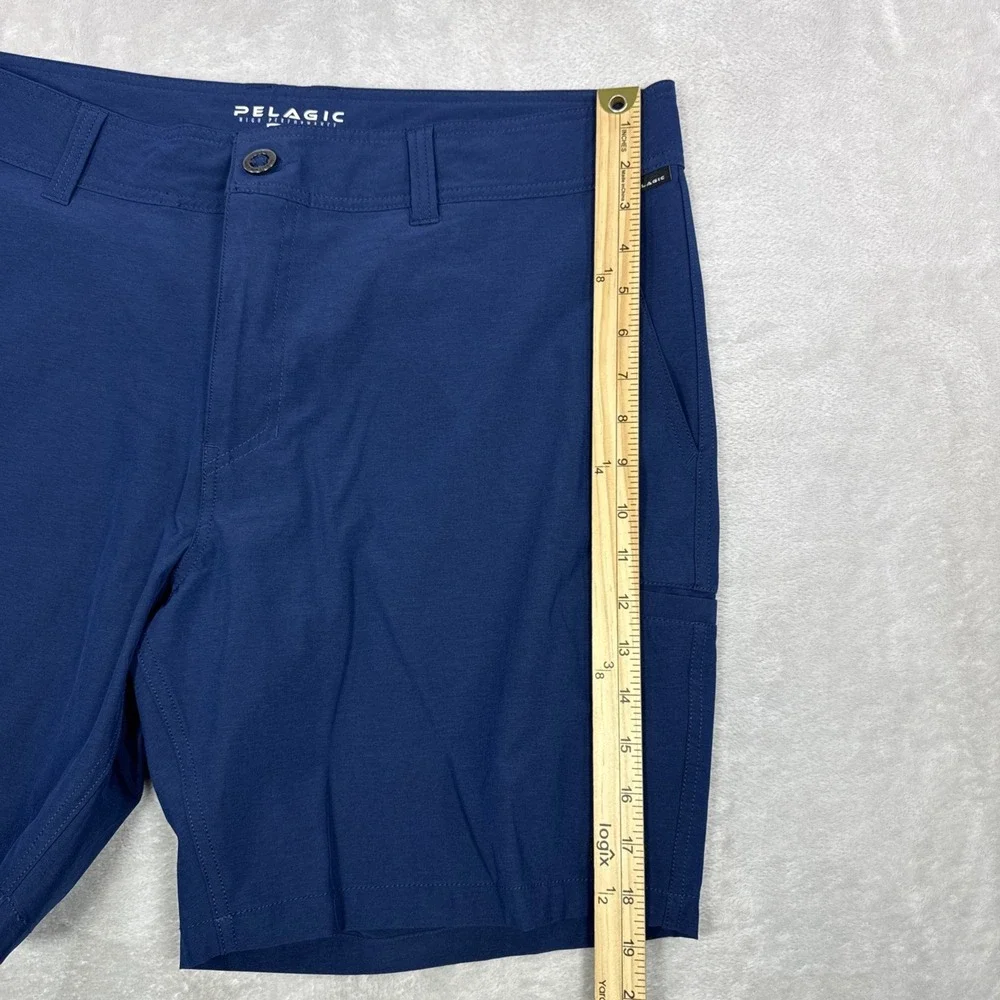 Pelagic Shorts Mens 38 Navy Blue Performance Fishing Outdoor Surf